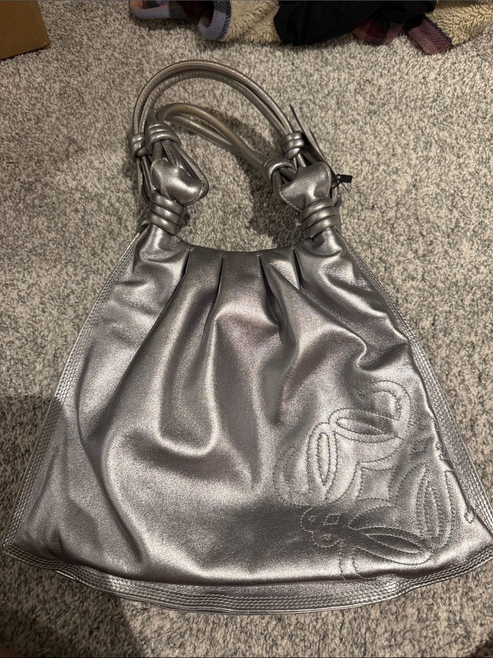 Loewe Metallic Silver Women's Hobo Bag - Stylish Shoulder Tote